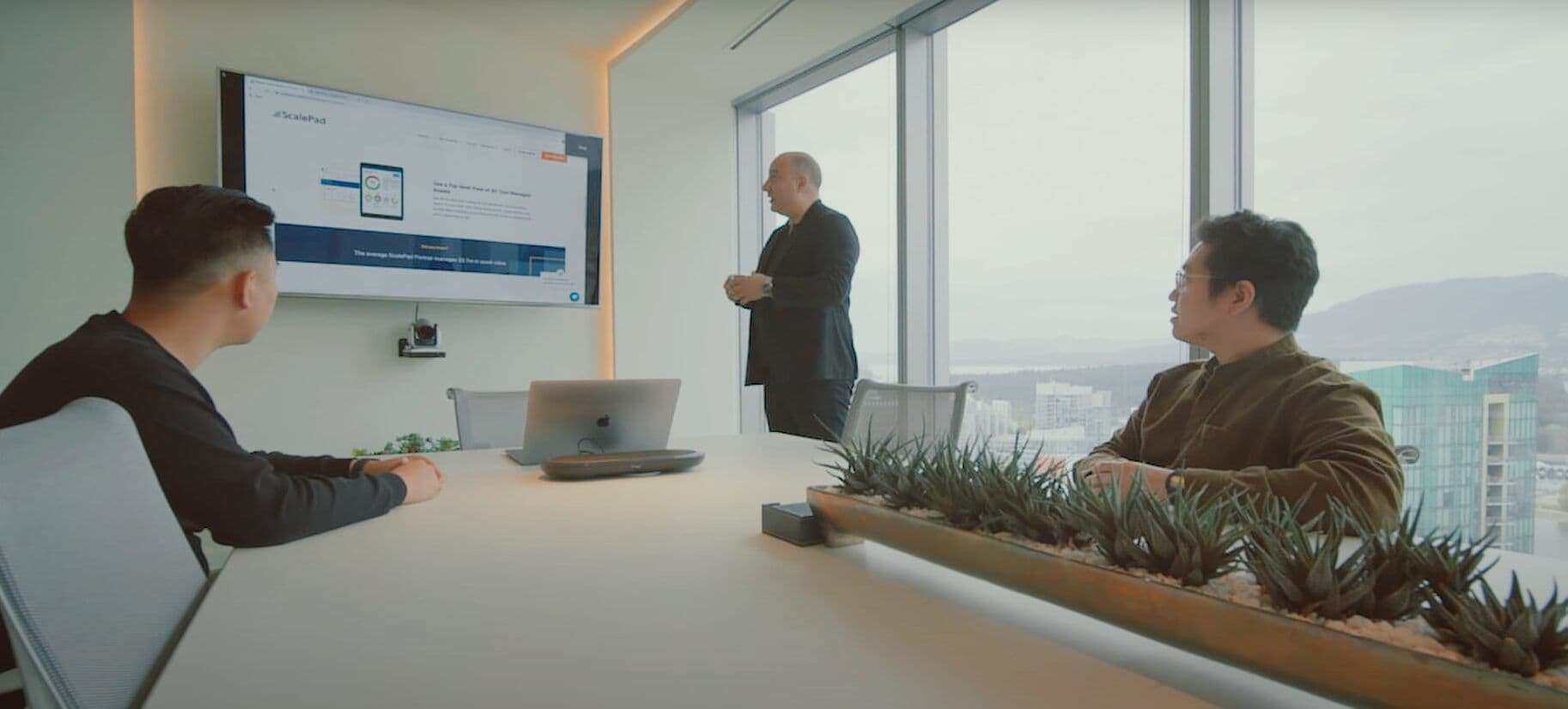 ScalePad team members in a meeting